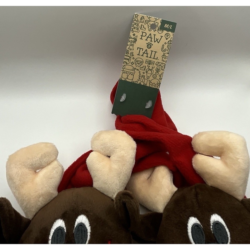 New Pet Reindeer Scarf - Size M/L - Picture 2 of 3